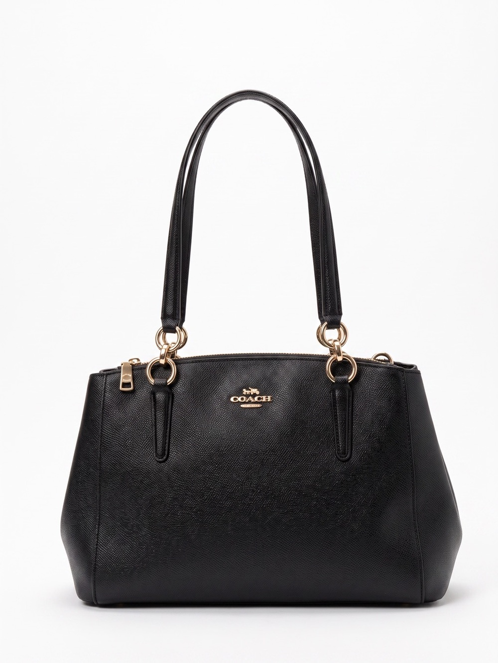 Coach Christie Black Leather Satchel Crossbody bag